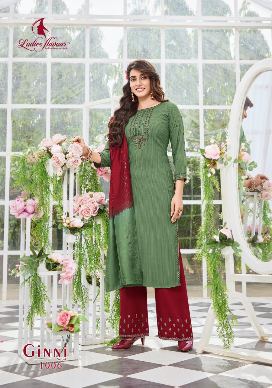 Ladies Flavour Ginni 4 Ethnic Wear Viscose Ready Made Designer Collection